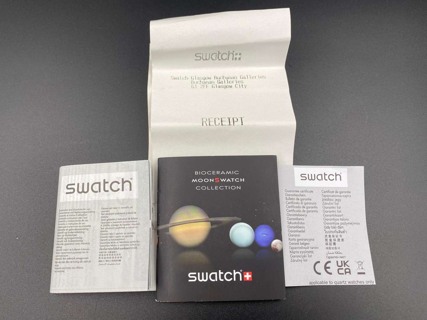 <p>SWATCH, Moonswatch, “Mission to Mercury”, &nbsp;bioceramic, two button quartz chronograph watch,</p>