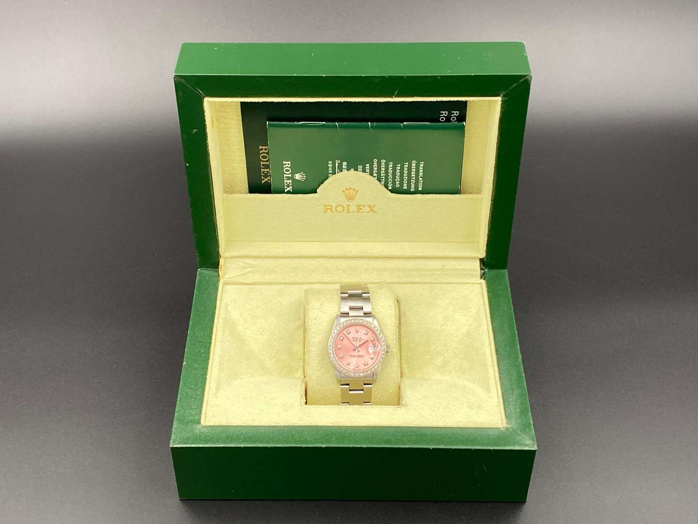 <p>ROLEX, stainless steel and diamond set wristwatch, Ref 78240, No, K936206 &nbsp;</p>