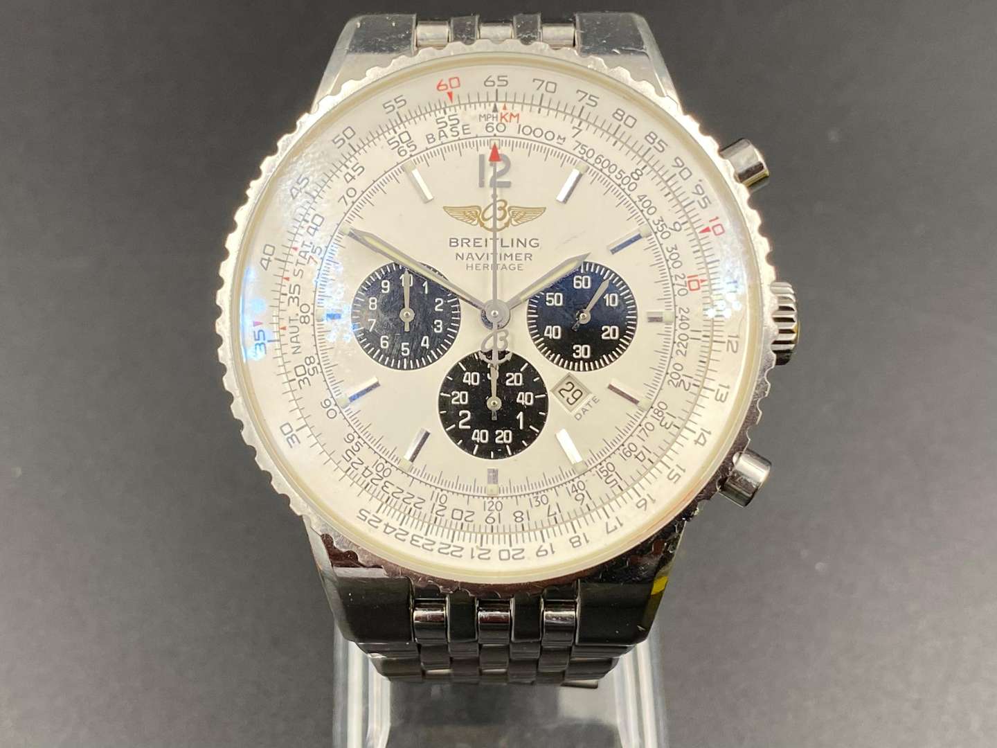 <p>BREITLING, “Navitimer” Heritage, two button chronograph. Ref A35340, No. 233402,&nbsp;</p>