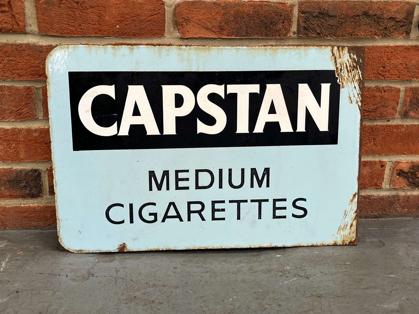 <p>Capstan Medium Cigarettes Flange Sign</p>