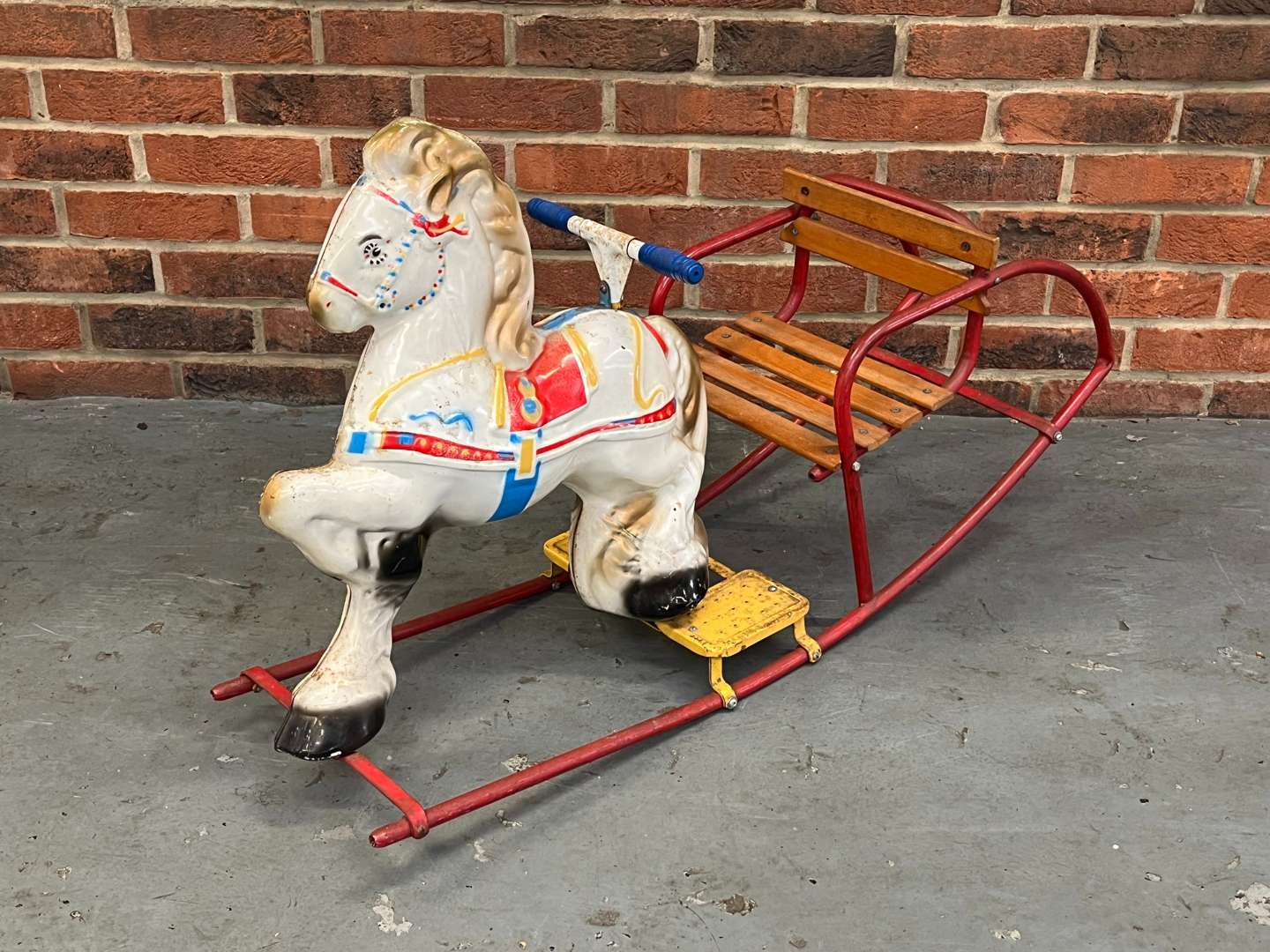 <p>Tri-Ang Tin Plate Childs Rocking Horse</p>