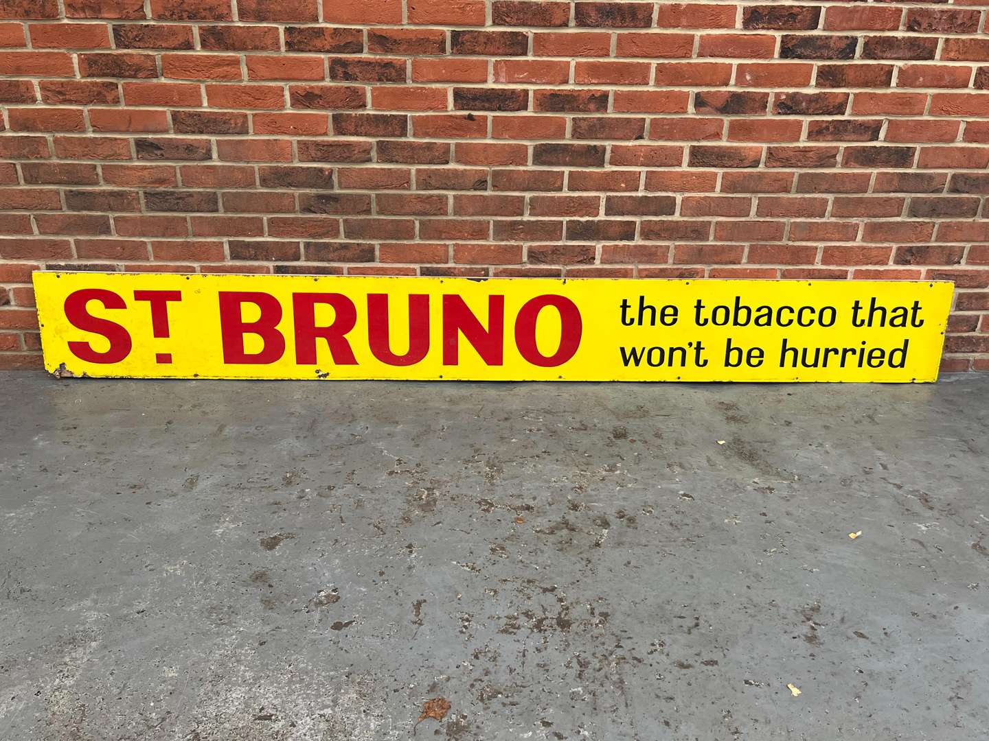 <p>St Bruno Tobacco Enamel Sign&nbsp;</p>