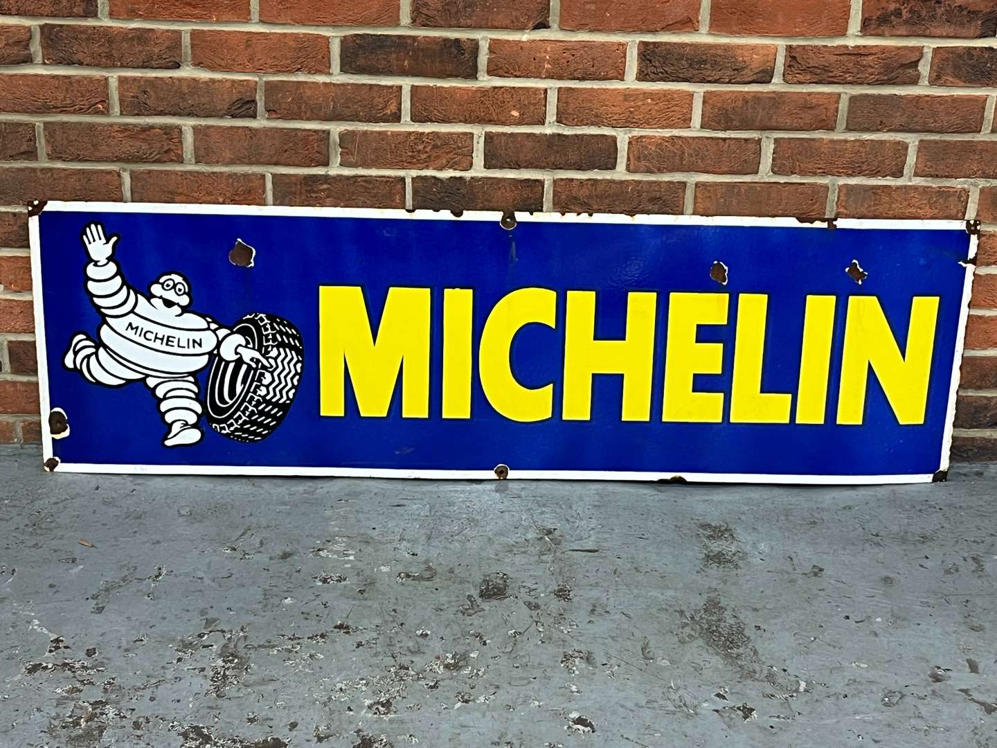 <p>Michelin Waving Man Enamel Sign</p>