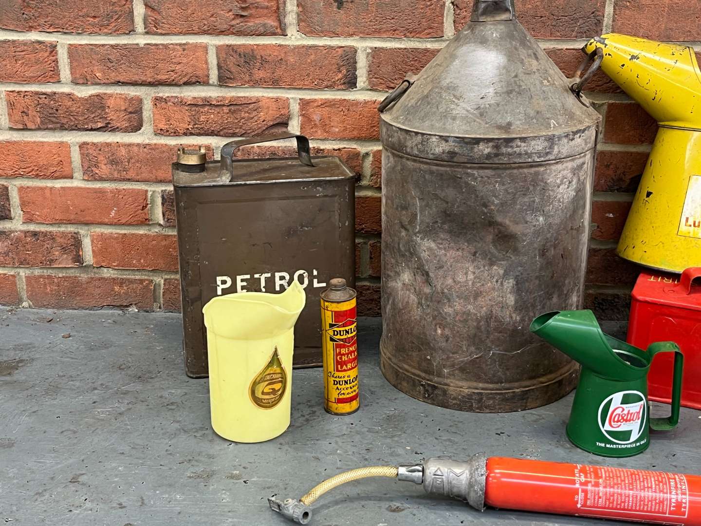 <p>Mixed Lot of Petrol Cans Oil Pourers Etc</p>