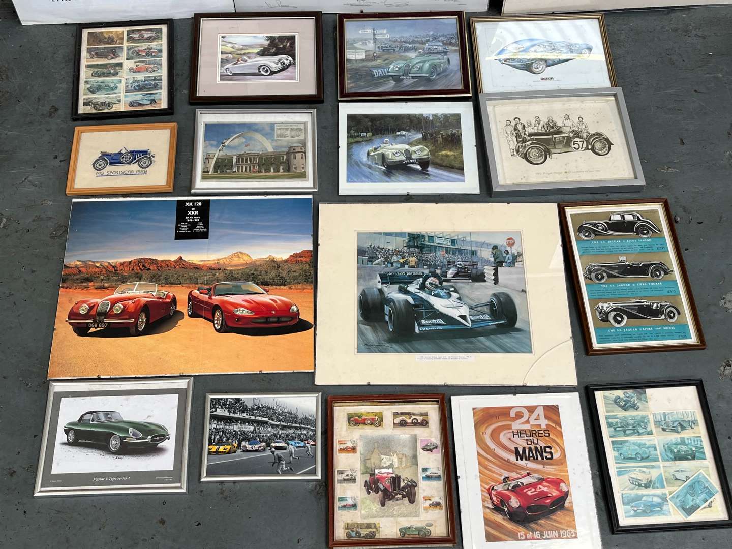 <p>Nineteen Framed Motoring Prints</p>