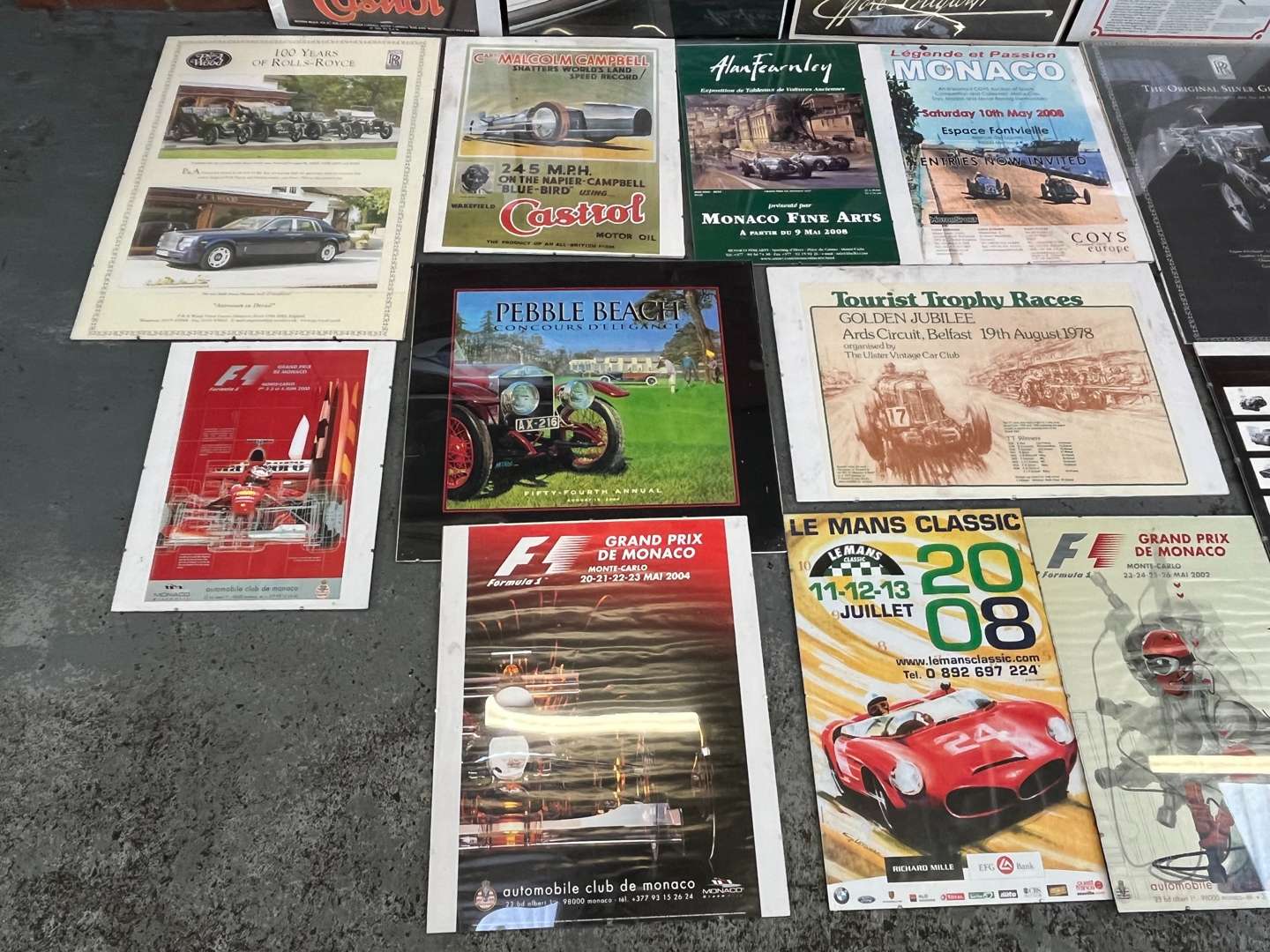 <p>Sixteen Reproduction Racing Posters</p>