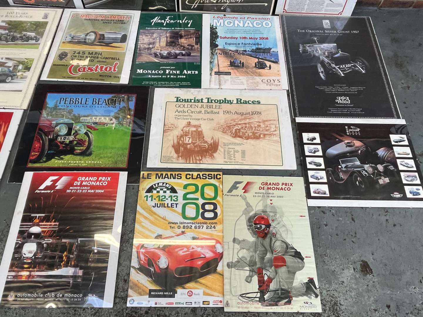 <p>Sixteen Reproduction Racing Posters</p>