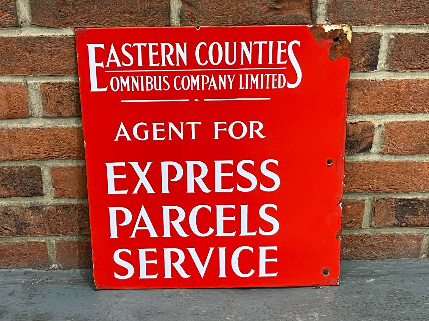 <p>Eastern Counties Omnibus Company Ltd Enamel Bus Sign</p>