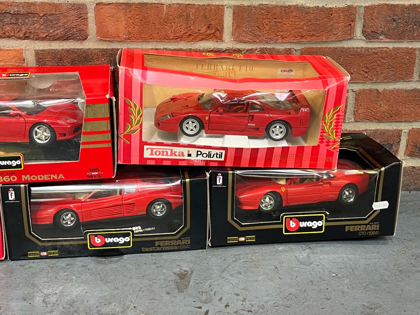 <p>Five Boxed Ferrari Burago Model Cars</p>