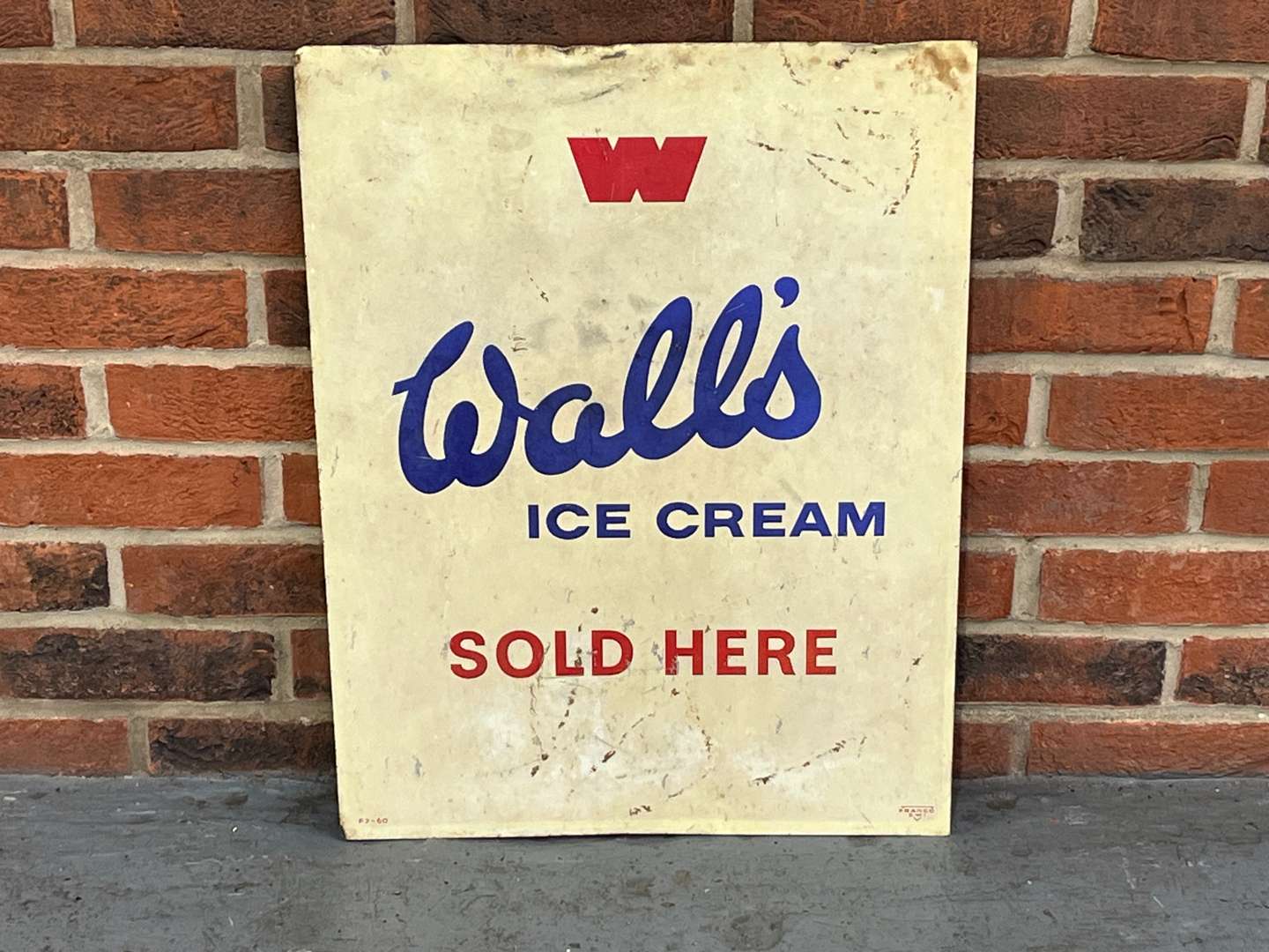 <p>Walls Ice Cream Sold Here Aluminium Sign</p>