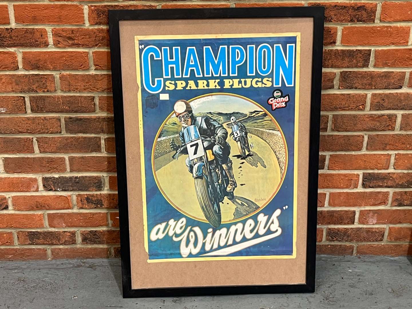 <p>Framed Champion Spark Plugs Are Winners Poster</p>