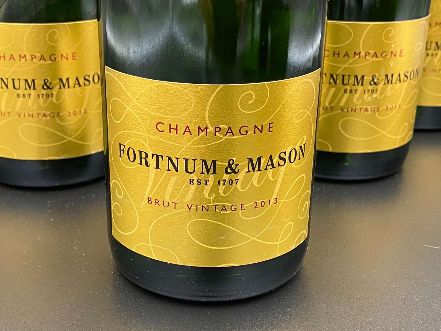 <p>6 'Prop' Fortnum & Mason champagne bottles</p>