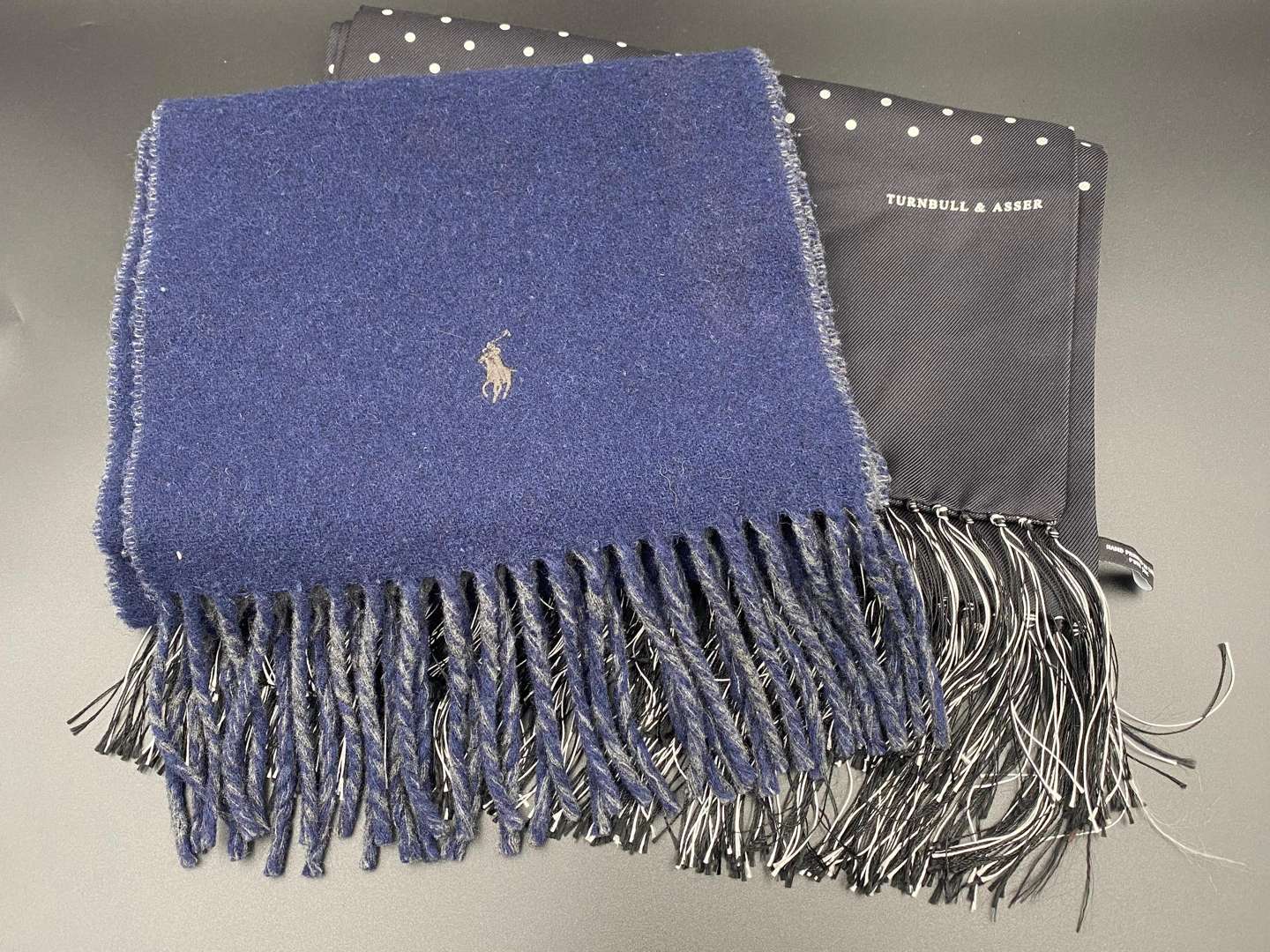 <p>2 scarves including Turnbull & Asser & Ralph Lauren</p>