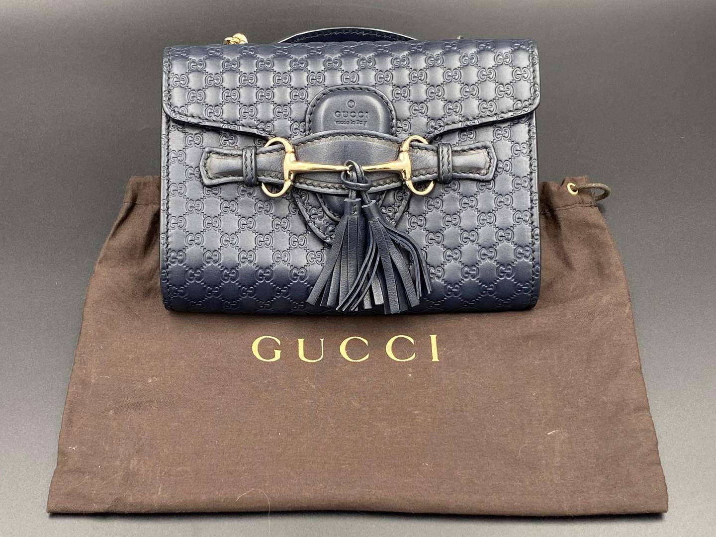 <p>GUCCI Micro Guccissima Emily Chain with dustbag</p>