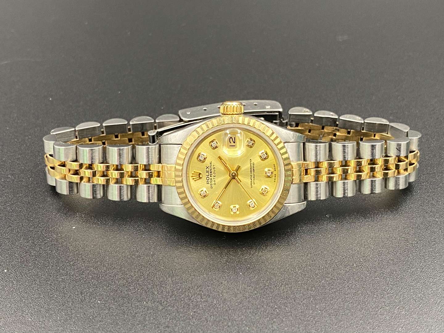 <p>ROLEX Lady-Datejust 69173 X665768 steel and gold wristwatch</p>