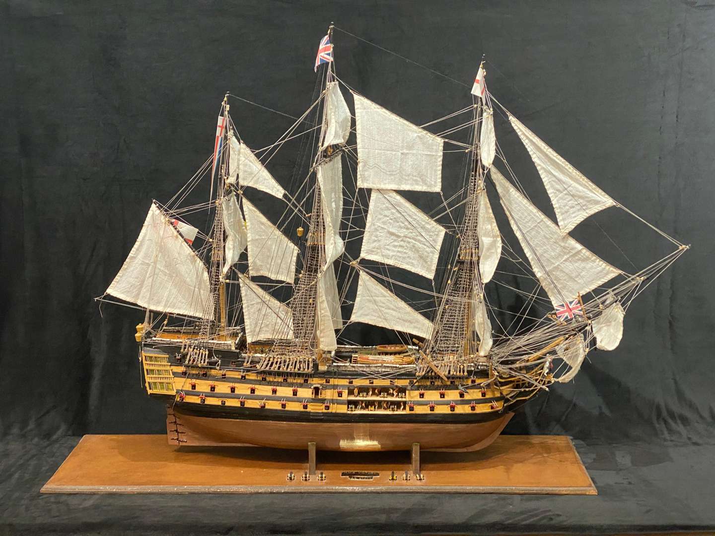 <p>HMS Victory, first-rate ship-of-the-line, scratch built model.</p>