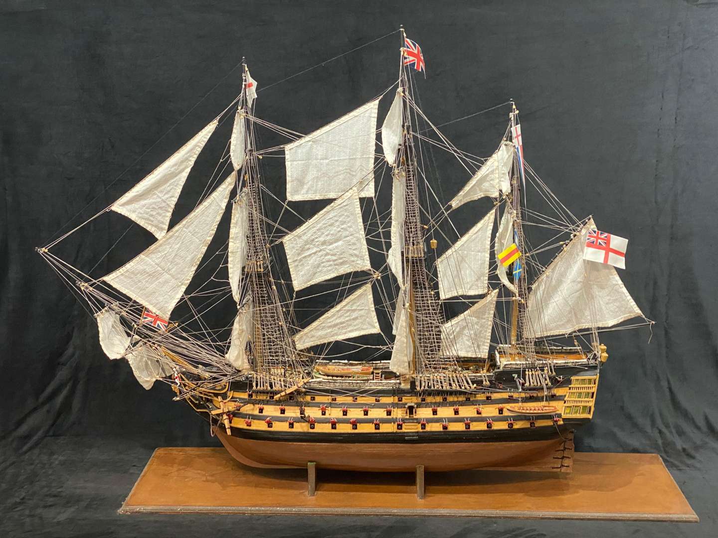 <p>HMS Victory, first-rate ship-of-the-line, scratch built model.</p>