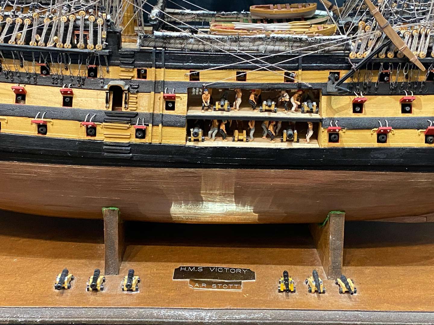 <p>HMS Victory, first-rate ship-of-the-line, scratch built model.</p>