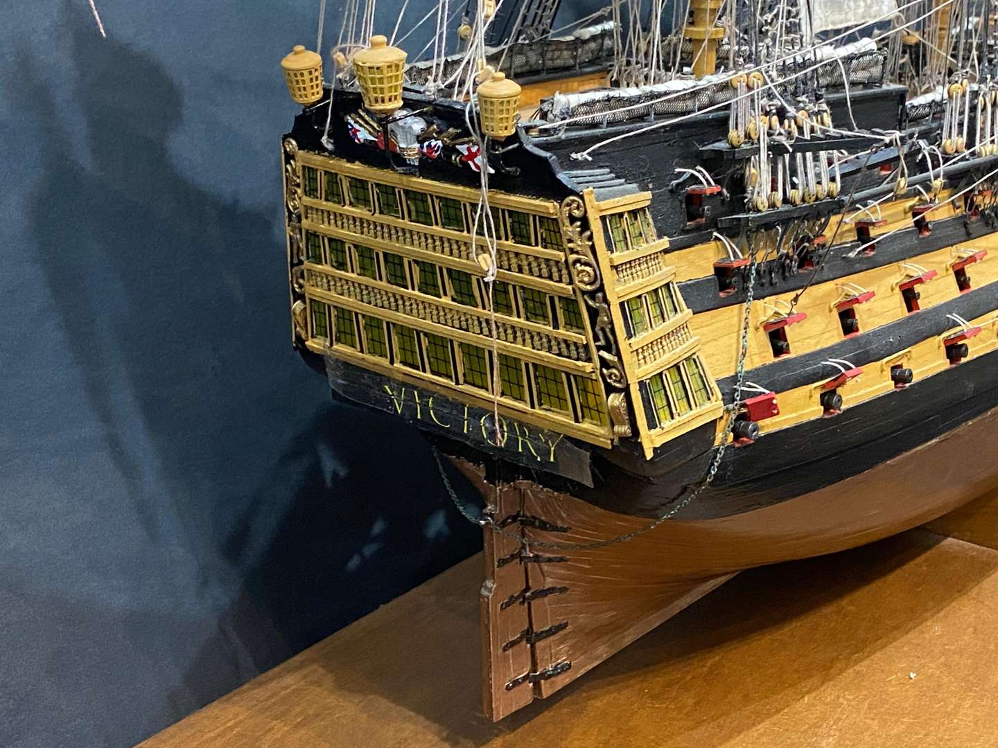 <p>HMS Victory, first-rate ship-of-the-line, scratch built model.</p>