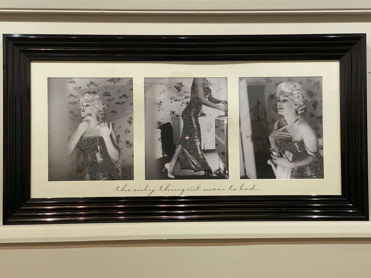 <p>Monroe Triptych “The only thing I wear to bed”</p>